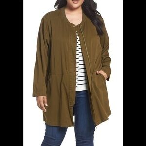 Sejour Nordstrom plus size long utility jacket